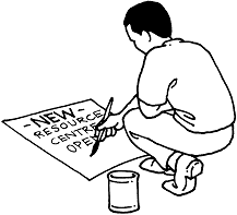 main painting a poster