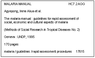 Example of a subject card showing first part of the title