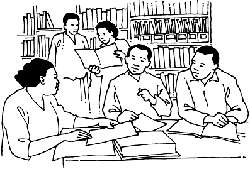 People in a resource centre