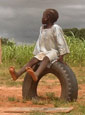 Young girl in a playground, Nigeria
